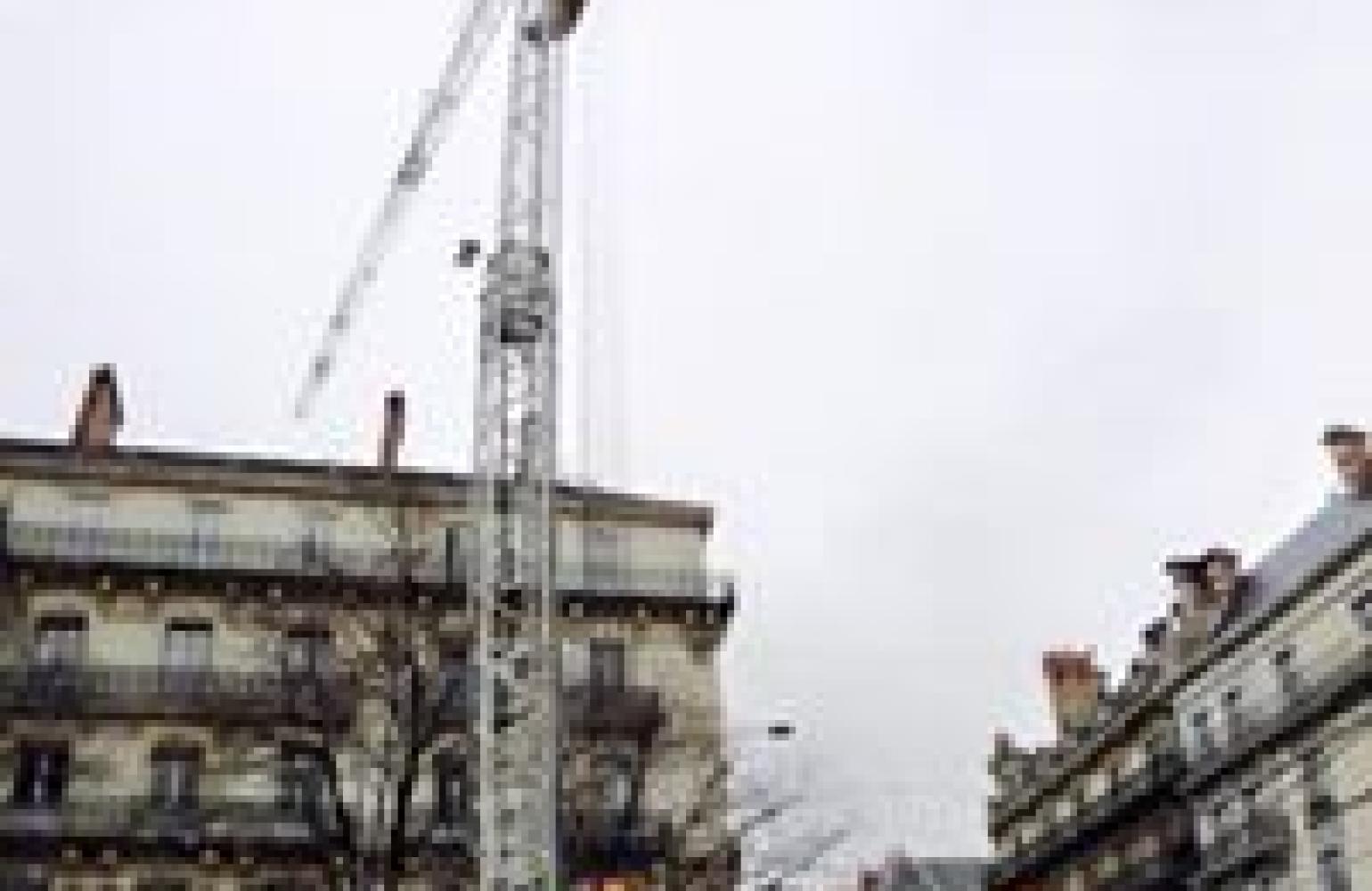 Extérieur de l'agence pendant rénovation