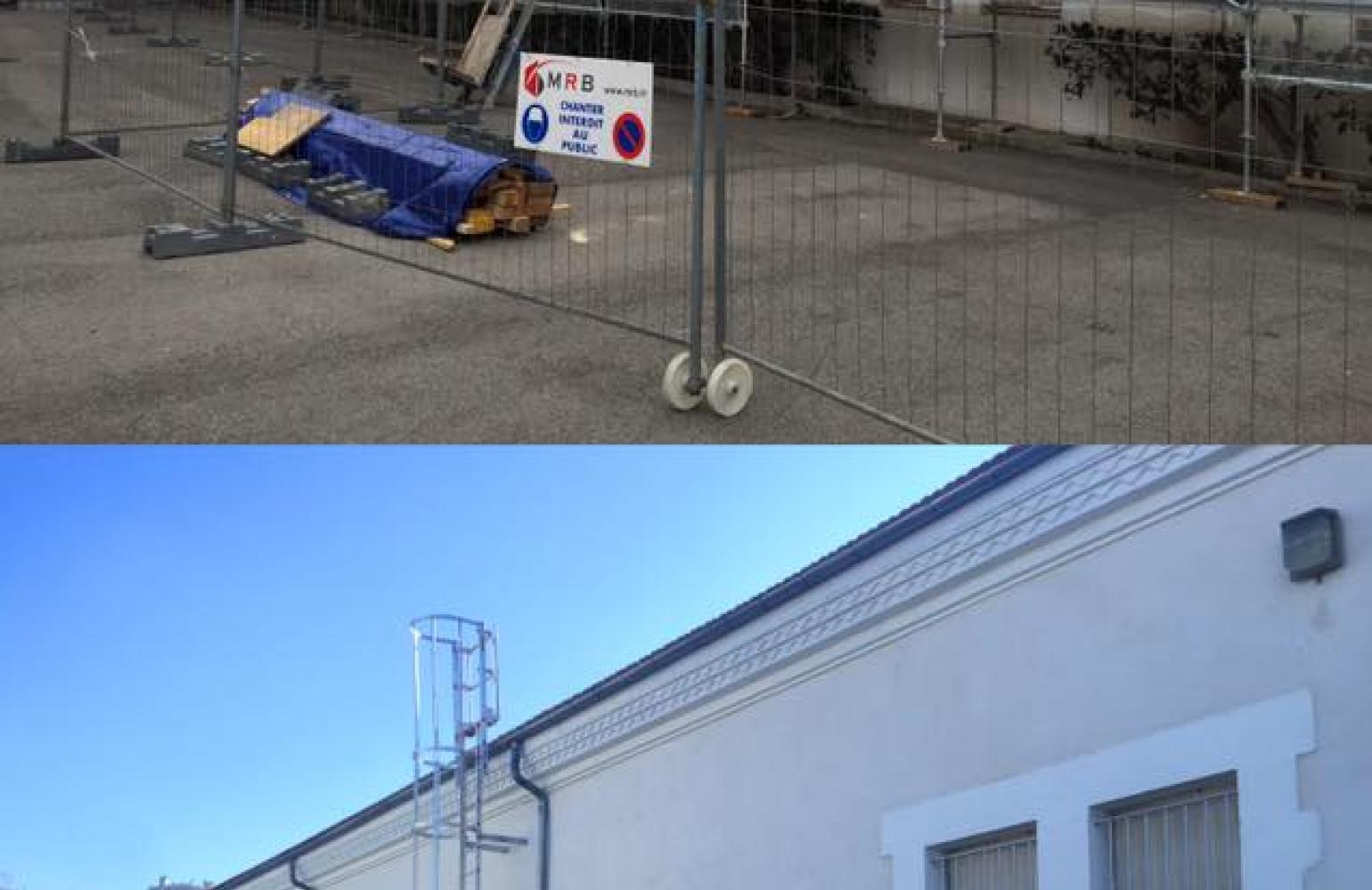 Bâtiment avant/après rénovation