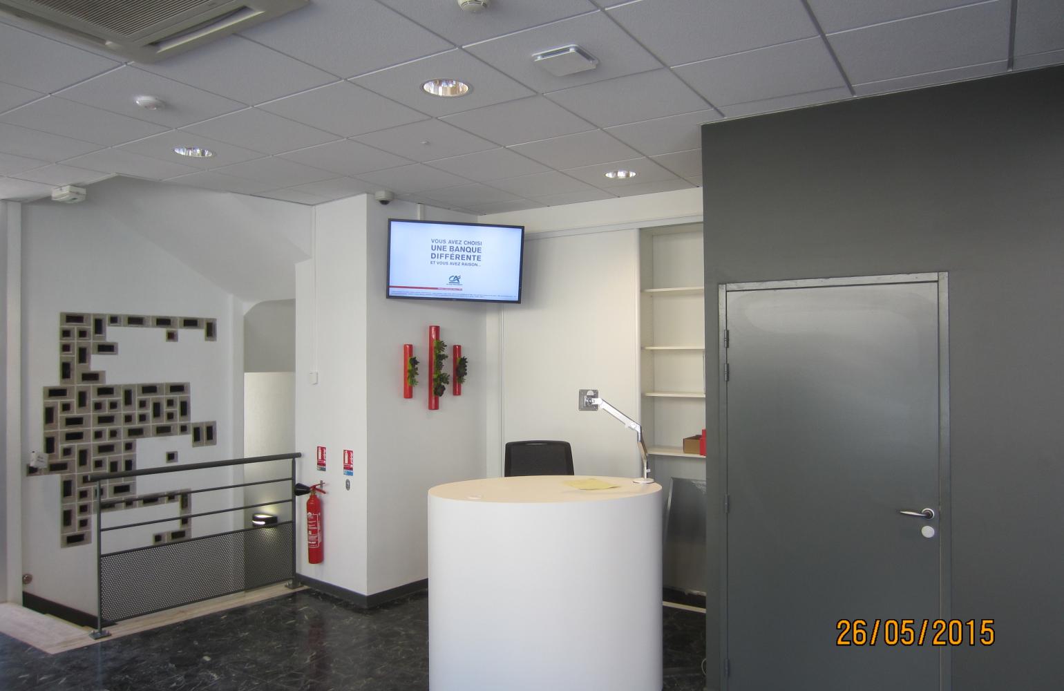 Intérieur de l'agence